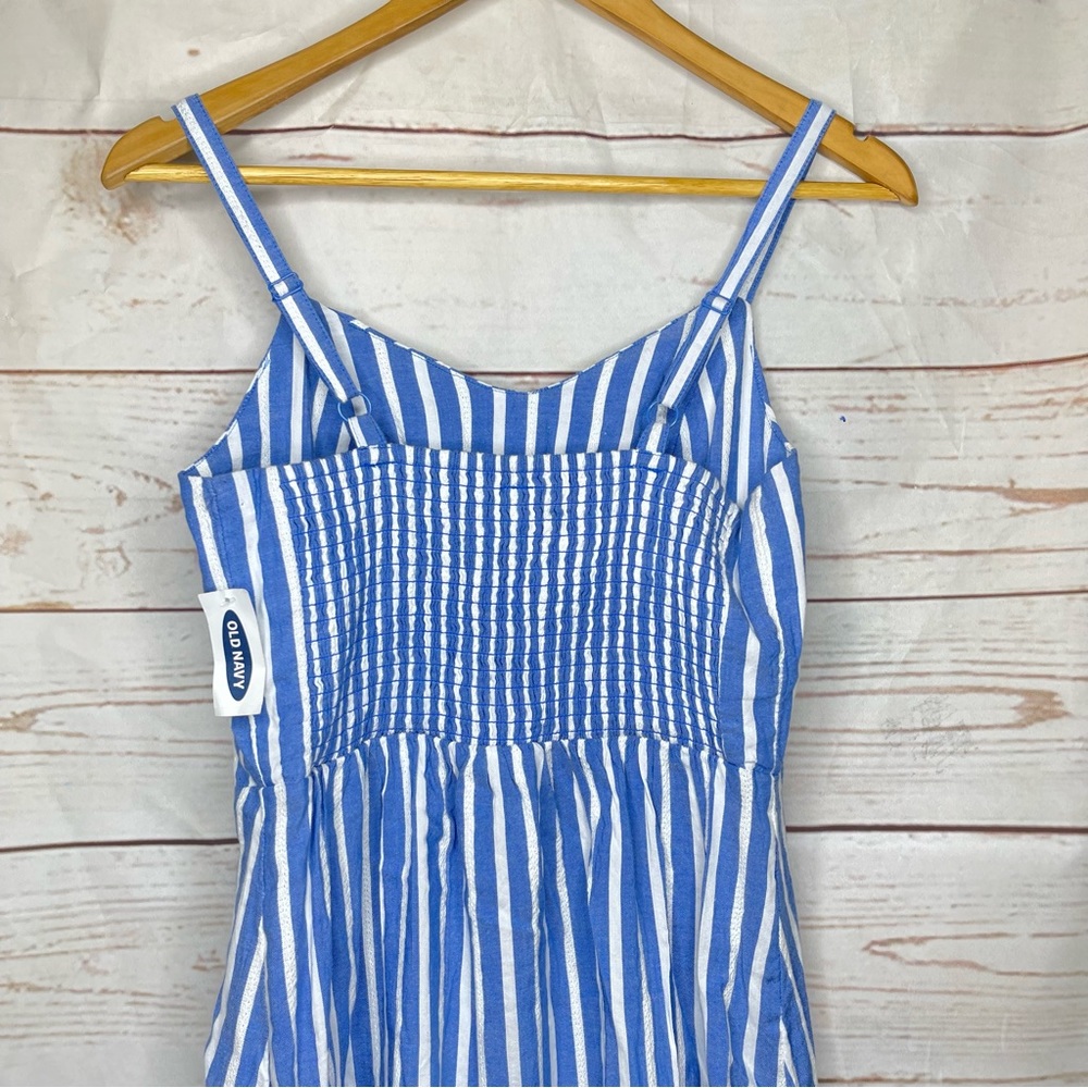 NWT $34.99 Old Navy • Mini Dress • Blue White Stripes • Small • Spaghetti Strap - Picture 8 of 8